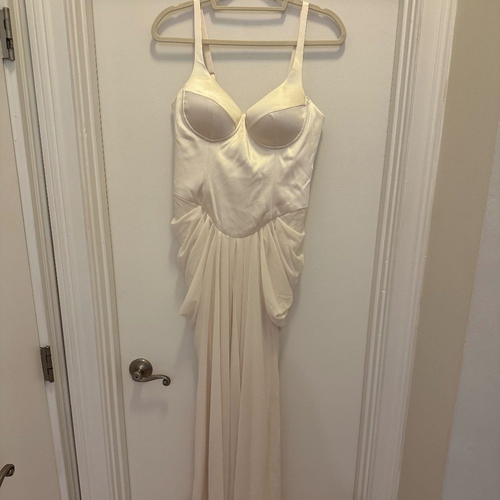 Meshki Leila Satin Corset Maxi Dress